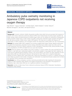 Ambulatory pulse oximetry monitoring in Japanese COPD