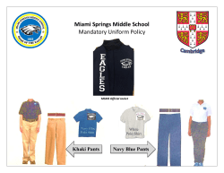 Miami Springs Middle School Mandatory Uniform Policy