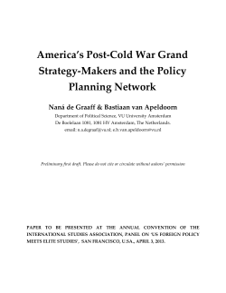 America`s Post-Cold War Grand Strategy