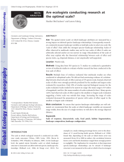Are ecologists conducting research at the optimal scale?