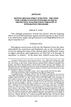 Moving Beyond Strict Scrutiny - Penn Law: Legal Scholarship