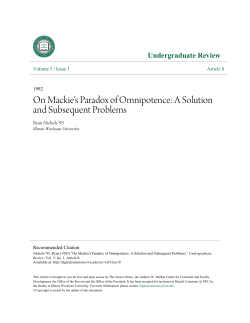 On Mackie`s Paradox of Omnipotence: A