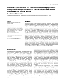 Estimating abundance for a savanna elephant population using