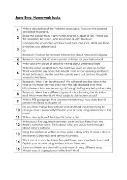 Jane Eyre: Homework tasks 1