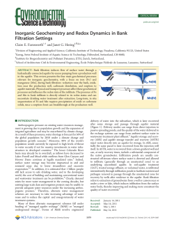 Inorganic Geochemistry and Redox Dynamics in Bank Filtration