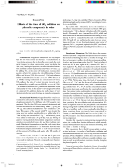 Effects of the time of SO addition on phenolic compounds in wine