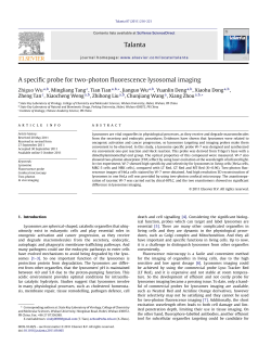 A specific probe for two-photon fluorescence lysosomal imaging
