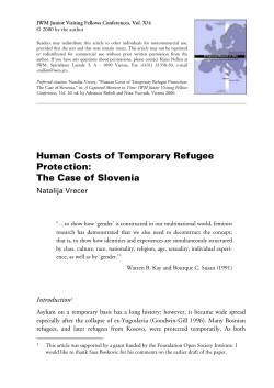 Human Costs of Temporary Refugee Protection: The Case of