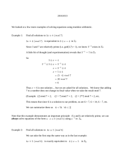 20161013 We looked at a few more examples of solving equations