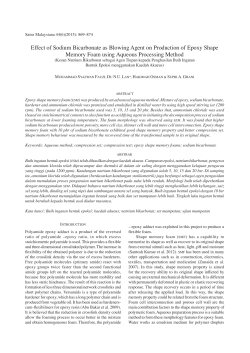 Effect of Sodium Bicarbonate as Blowing Agent on Production of