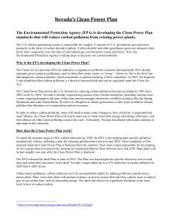 Nevada`s Clean Power Plan