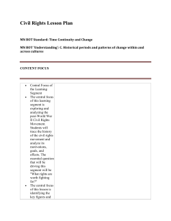 Civil Rights Lesson Plan