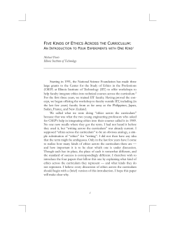 Five Kinds of Ethics Across the Curriculum