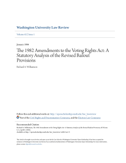 The 1982 Amendments to the Voting Rights Act