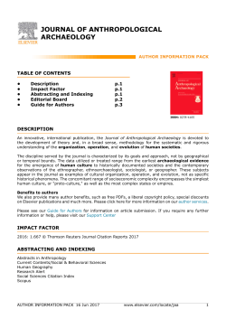 archaeology journal of anthropological