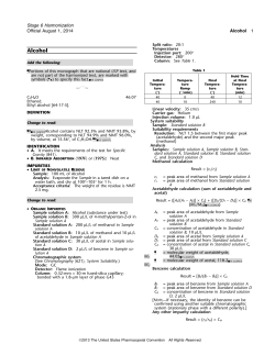 Alcohol - US Pharmacopeial Convention