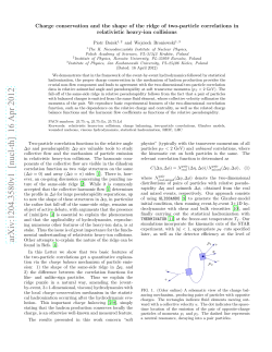Charge conservation and the shape of the ridge of two