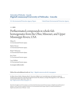 Perfluorinated compounds in whole fish homogenates from the Ohio