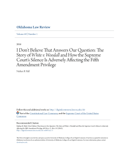 I Don&acirc;&bull;Žt Believe That Answers Our Question: The Story of White v