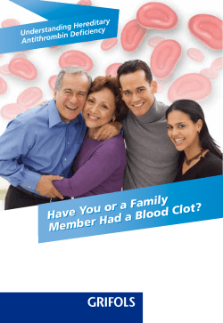 Have You or a Family Member Had a Blood Clot
