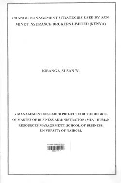 Change Management - UoN Repository