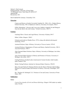 Sabine G - Department of History