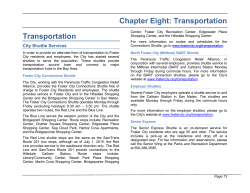 Chapter Eight: Transportation Transportation