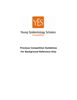 Previous Competition Guidelines For Background Reference Only