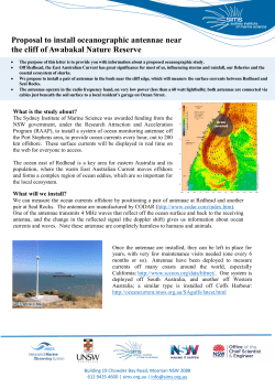 Proposal to install oceanographic antennae near the cliff of