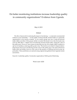 Do better monitoring institutions increase leadership quality in