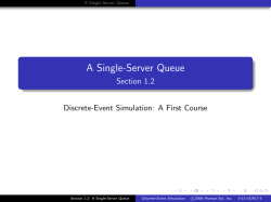 A Single-Server Queue