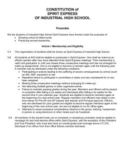 CONSTITUTION of SPIRIT EXPRESS OF