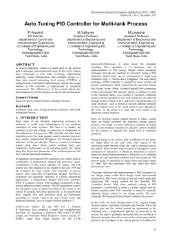 Auto Tuning PID Controller for Multi-tank Process