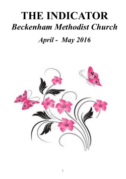 April/May 2016 - Beckenham Methodist Church