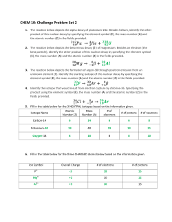 CHEM 10: Challenge Problem Set 2