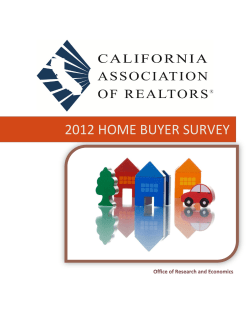 2012 home buyer survey - California Association of Realtors