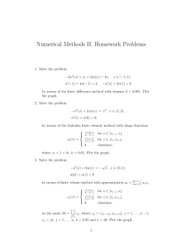 list of homework problems