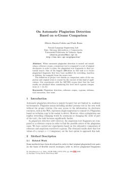 On Automatic Plagiarism Detection Based on n