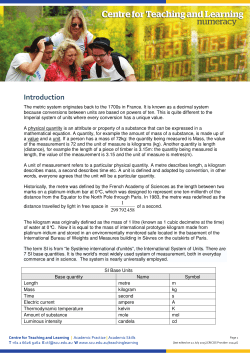 Units and Conversions