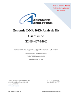 Genomic DNA 50Kb Analysis Kit User Guide (DNF-467