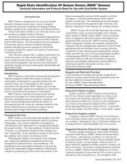 Rapid Stain Identification Of Human Semen (RSID&trade;