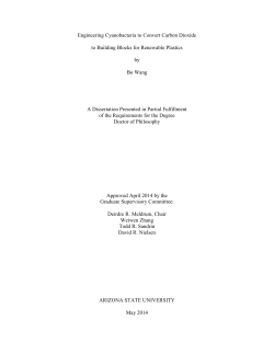 Engineering Cyanobacteria to Convert Carbon Dioxide to Building