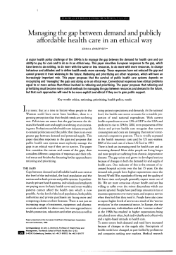 Managing the gap between demand and publicly