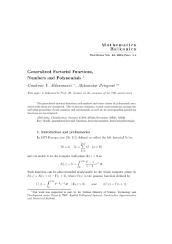 Generalized Factorial Functions, Numbers and Polynomials 1