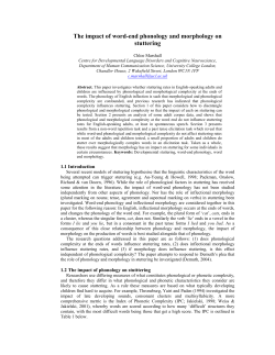 The impact of word-end phonology and morphology on stuttering
