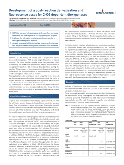 Development of a post-reaction derivatisation and