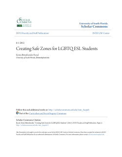 Creating Safe Zones for LGBTQ ESL Students