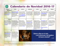 Calendario de Navidad 2016-17 - United States Conference of