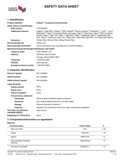 USG Eclipse&trade;, USG Luna&trade;, USG Mars&trade;, USG Millennia