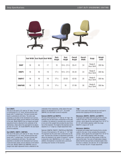 Snap Specifications LIGHT DUTY ERGONOMIC SEATING